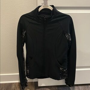 Oakley Black Jacket with Patterned Accents
